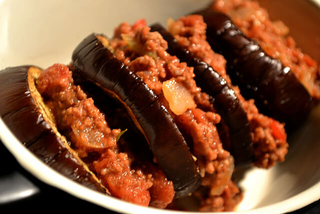 Aubergines au Pelardon