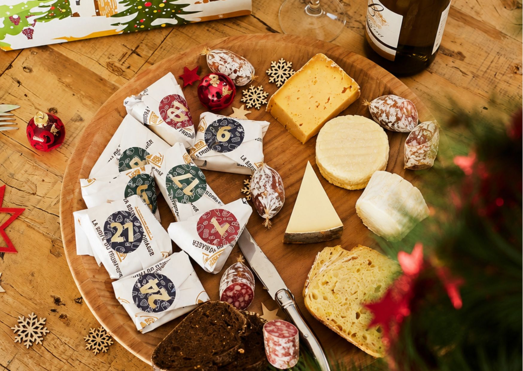 Le calendrier de l'avent Fromage et Mini-saucissons Sélection La Belle Fromagerie 2026